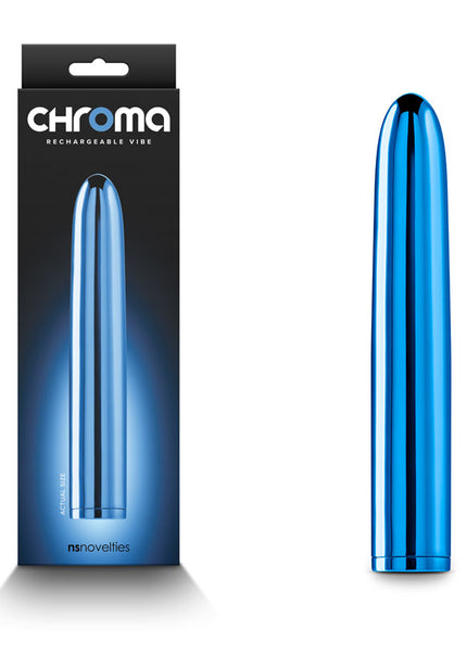 Chroma - Blue - Metallic Blue 17 cm USB Rechargeable Vibrator