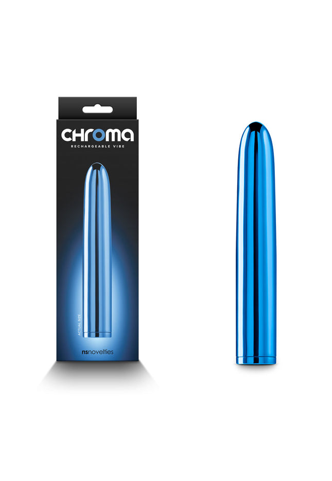 Chroma - Blue - Metallic Blue 17 cm USB Rechargeable Vibrator