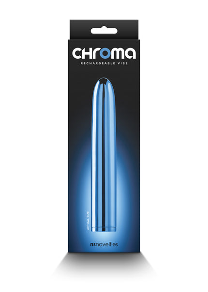 Chroma - Blue - Metallic Blue 17 cm USB Rechargeable Vibrator