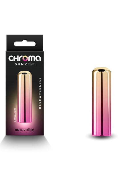 Chroma Sunrise - Small - Metallic Pink/Gold 6.8 cm USB Rechargeable Bullet