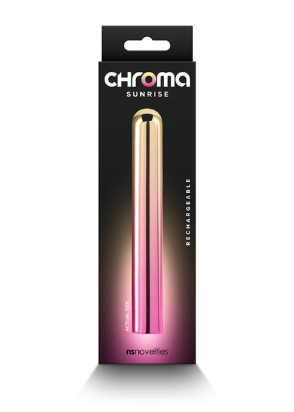 Chroma Sunrise - Large - Metallic Pink/Gold 13.8 cm USB Rechargeable Vibrator