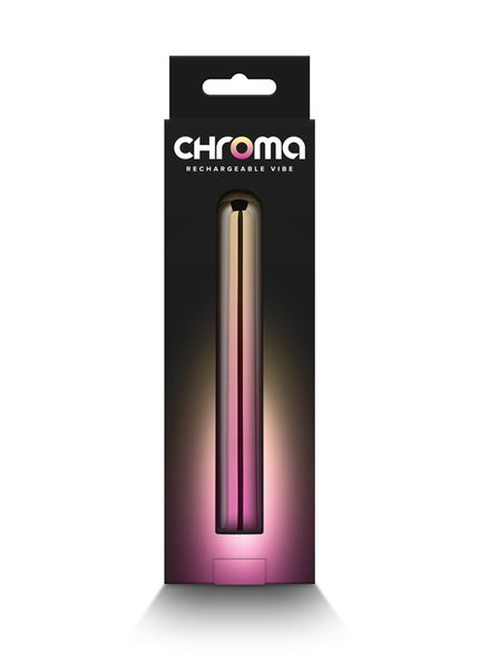 Chroma Sunrise - Large - Metallic Pink/Gold 13.8 cm USB Rechargeable Vibrator