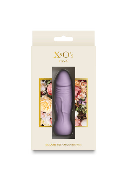 X & O's Peck - Lavender 9.9 cm USB Rechargeable Bullet