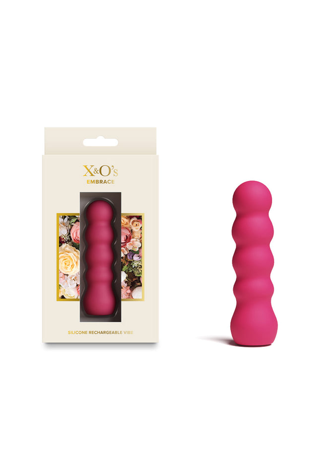 X & O's Embrace - Rose 9.9 cm USB Rechargeable Bullet