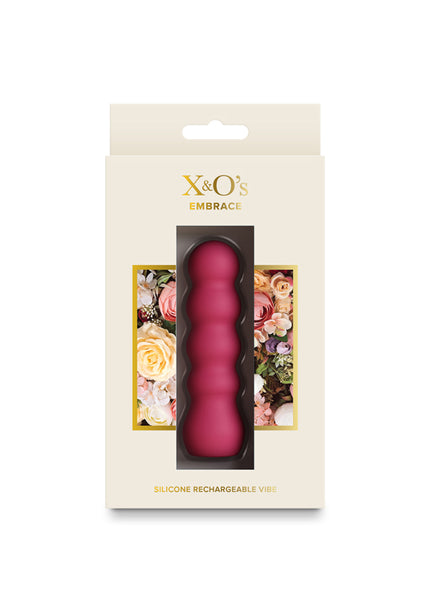 X & O's Embrace - Rose 9.9 cm USB Rechargeable Bullet