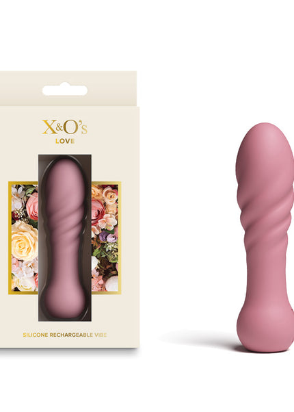 X & O's Love - Dusty Rose 10.7 cm USB Rechargeable Bullet