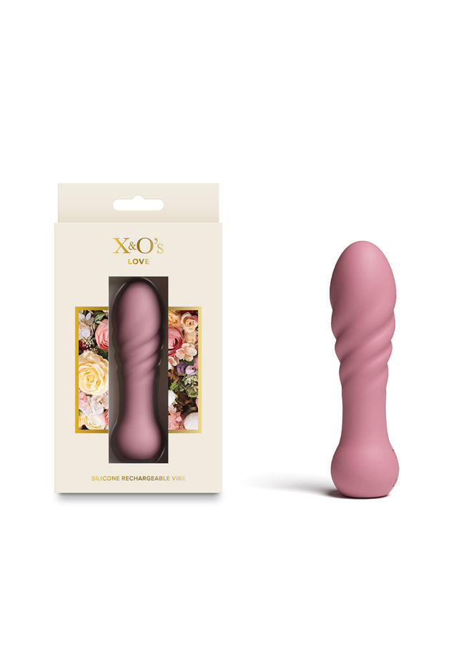 X & O's Love - Dusty Rose 10.7 cm USB Rechargeable Bullet