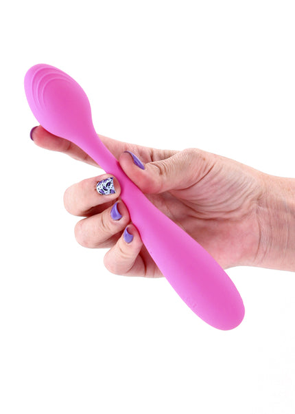 Pretty in Pink Rose - Pink - Pink 19.4 cm USB Rechargeable Vibrator