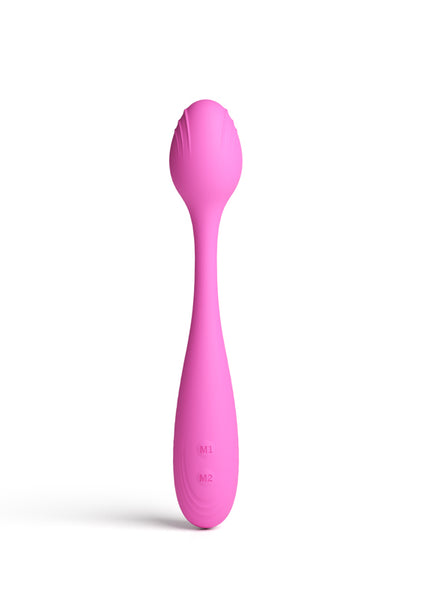 Pretty in Pink Rose - Pink - Pink 19.4 cm USB Rechargeable Vibrator