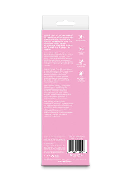 Pretty in Pink Rose - Pink - Pink 19.4 cm USB Rechargeable Vibrator