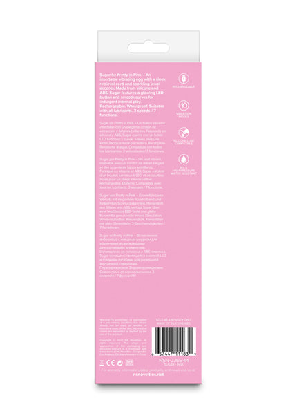 Pretty in Pink Sugar - Pink - Pink 21 cm USB Rechargeable Flexible Vibrator