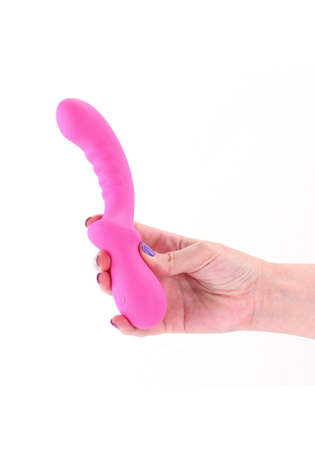 Pretty in Pink Peony - Pink - Pink 19.8 cm USB Rechargeable Vibrator