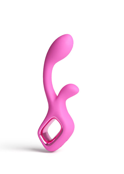 Pretty in Pink Velvet - Pink - Pink 18.7 cm USB Rechargeable Rabbit Vibrator