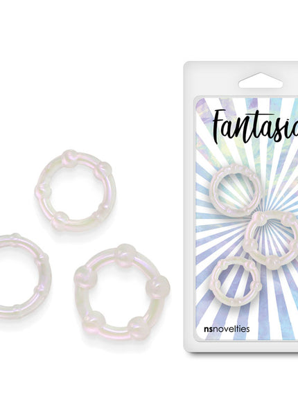 Fantasia - Intensity Rings - Pearl - Pearlescent Beaded Cock Rings - Set of 3 Sizes