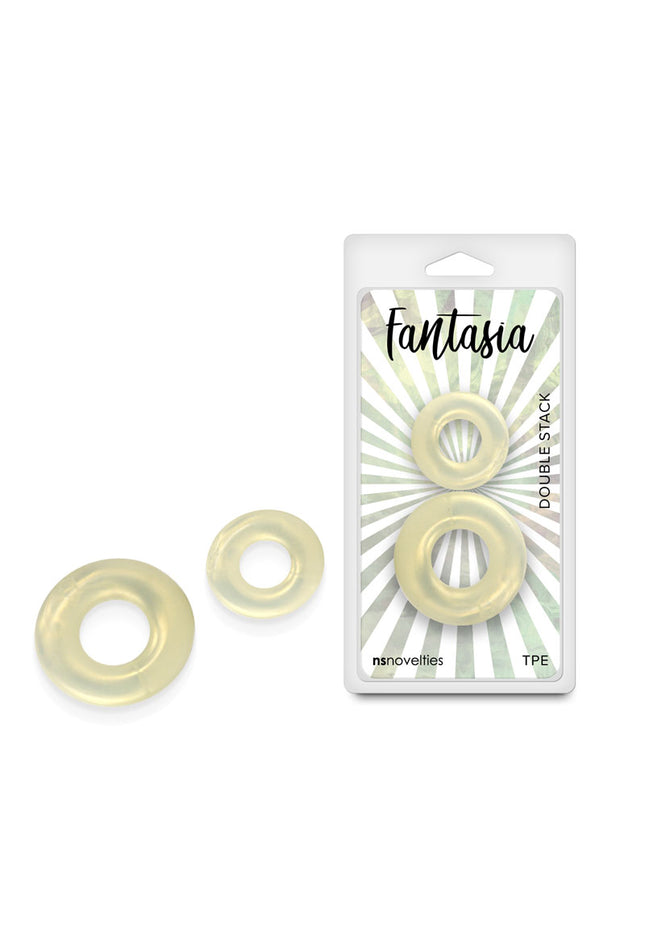 Fantasia - Double Stack - Amber - Amber Cock Rings - Set of 2 Sizes