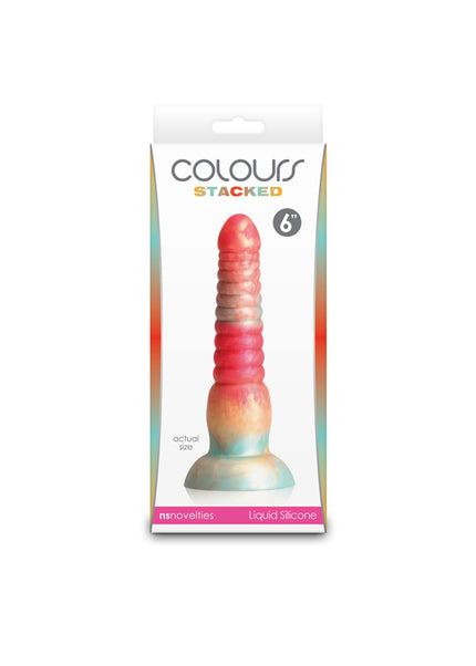 Colours Stacked - 6'' Dildo - Red/Gold - Red/Gold 16 cm Fantasy Dildo