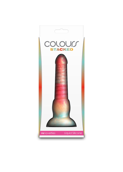 Colours Stacked - 6'' Dildo - Red/Gold - Red/Gold 16 cm Fantasy Dildo