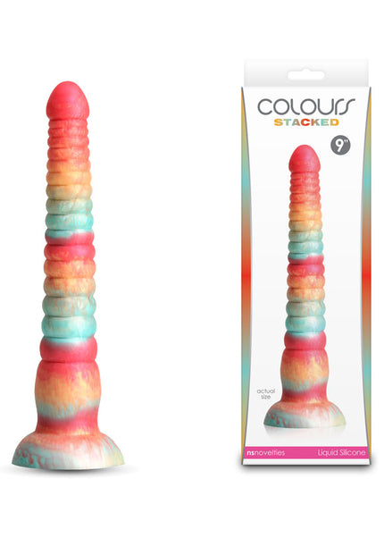 Colours Stacked - 9'' Dildo - Red/Gold - Red/Gold 23 cm Fantasy Dildo