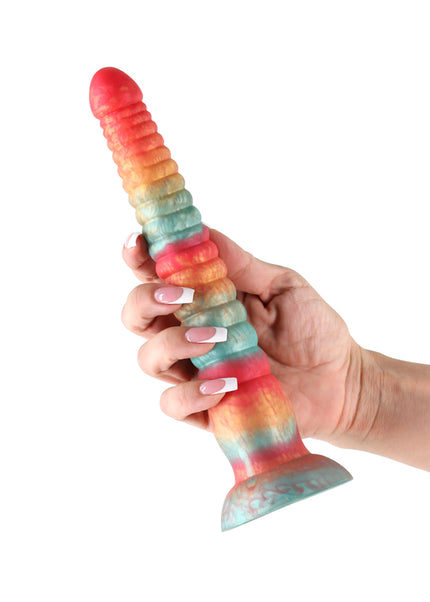 Colours Stacked - 9'' Dildo - Red/Gold - Red/Gold 23 cm Fantasy Dildo