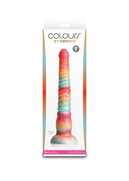 Colours Stacked - 9'' Dildo - Red/Gold - Red/Gold 23 cm Fantasy Dildo