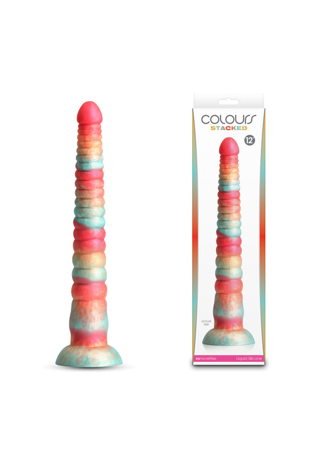 Colours Stacked - 12'' Dildo - Red/Gold - Red/Gold 30.6 cm Fantasy Dildo