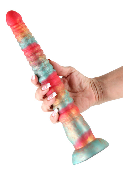 Colours Stacked - 12'' Dildo - Red/Gold - Red/Gold 30.6 cm Fantasy Dildo