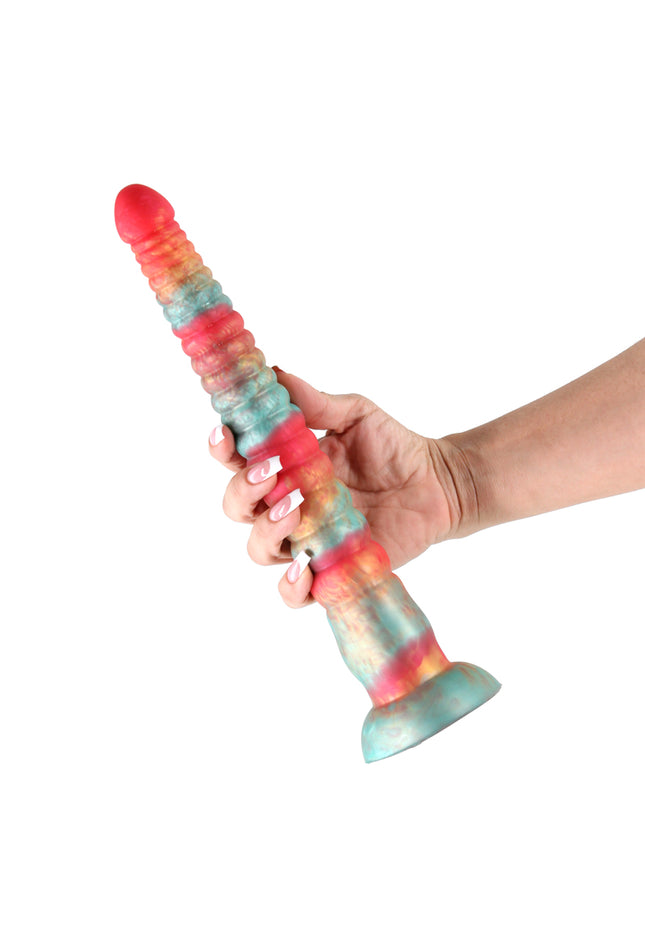 Colours Stacked - 12'' Dildo - Red/Gold - Red/Gold 30.6 cm Fantasy Dildo