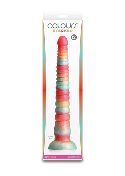 Colours Stacked - 12'' Dildo - Red/Gold - Red/Gold 30.6 cm Fantasy Dildo