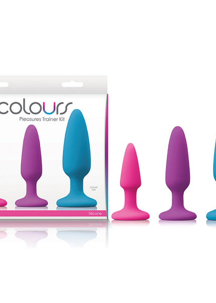Colours Pleasures Trainer Kit - Coloured Butt Plugs - Set of 3 Sizes