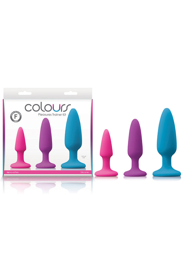 Colours Pleasures Trainer Kit - Coloured Butt Plugs - Set of 3 Sizes