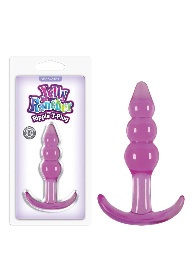 Purple Ripple T-Plug with packaging on a white background