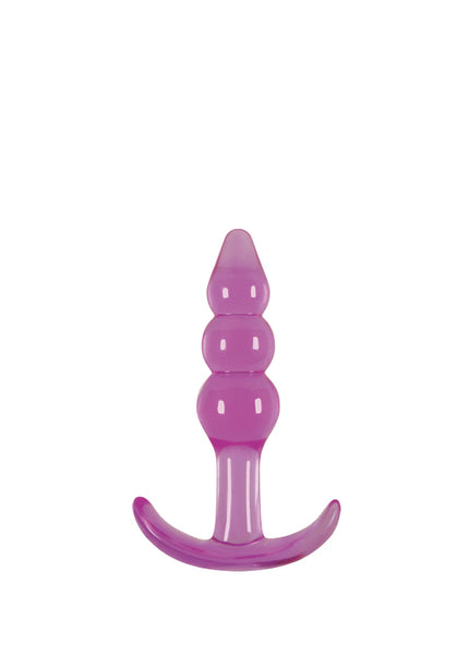 Jelly Rancher Ripple T-Plug - Purple - Purple 10.9 cm (4.3'') Butt Plug