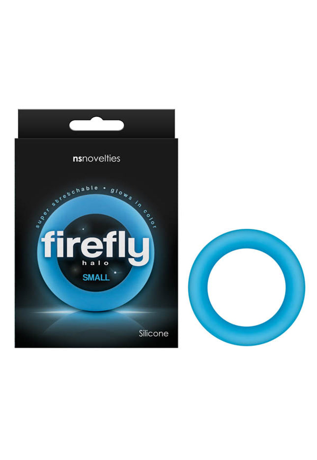 Firefly Halo - Glow In Dark Blue Small 50 mm Cock Ring