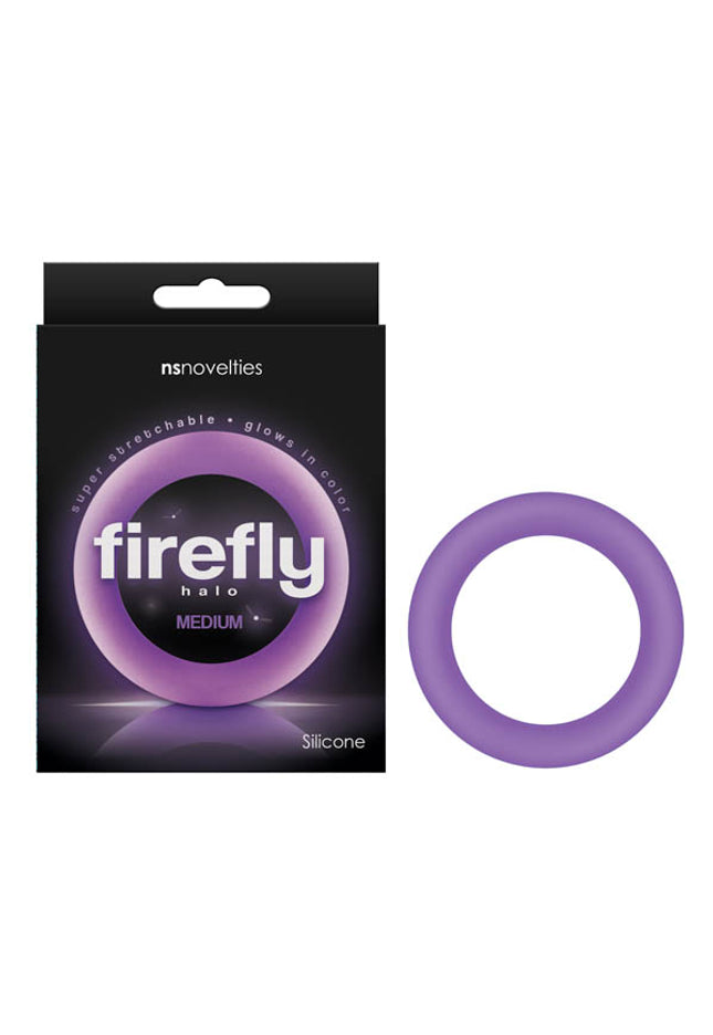 Firefly Halo - Glow In Dark Purple Medium 55 mm Cock Ring