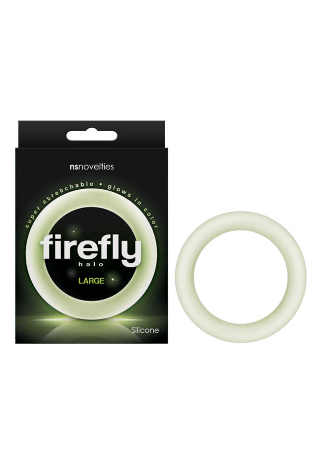 Firefly Halo - Glow In Dark Clear Large 60 mm Cock Ring