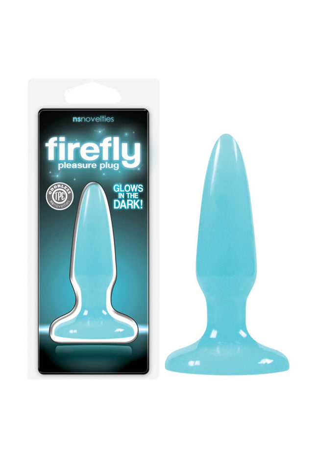 Firefly Pleasure Plug - Glow-in-the-Dark Blue 8.1 cm (3.2'') Mini Butt Plug
