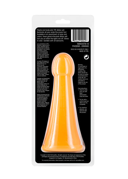 Firefly - Phoenix - Orange - Glow in Dark Orange 19.2 cm Dildo