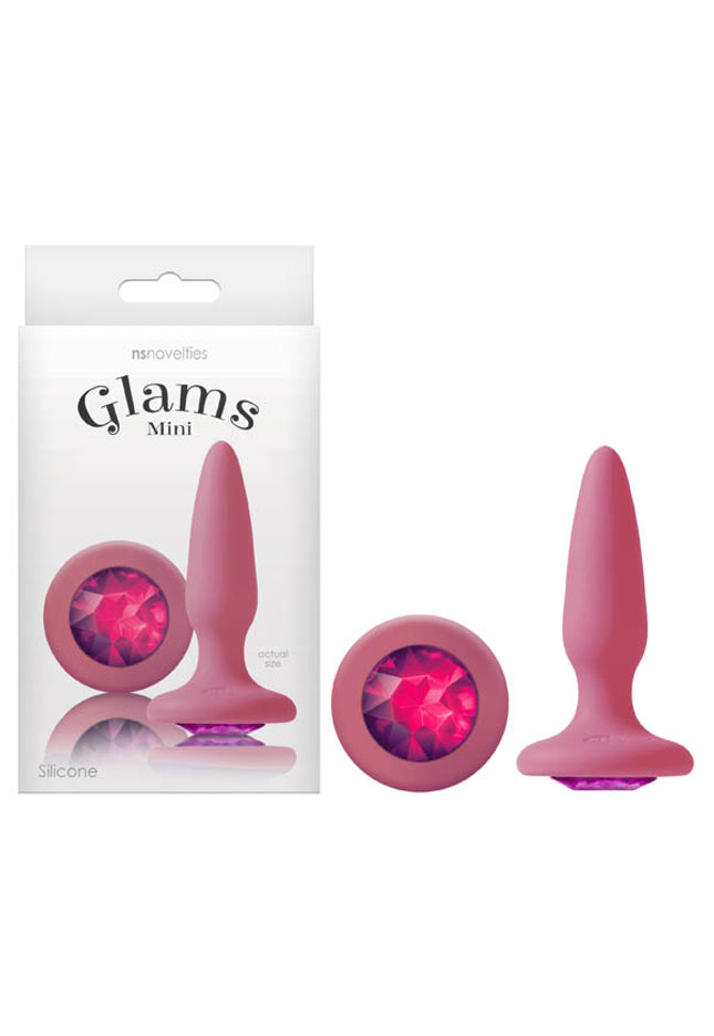 Glams Mini - Pink 8.4 cm (3.3'') Butt Plug with Sparkling Gem