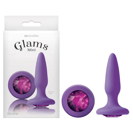 Glams Mini Silicone Butt Plug – Purple | 8.4 cm