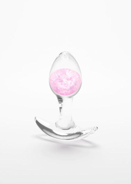 Glams Cosmic - Small - Pink - Clear/Pink 8.1 cm Small Butt Plug