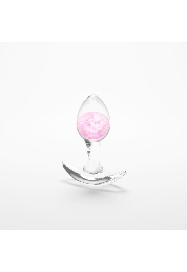 Glams Cosmic - Small - Pink - Clear/Pink 8.1 cm Small Butt Plug