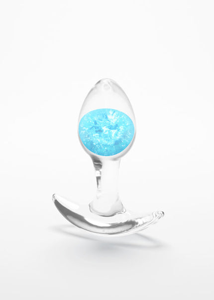 Glams Cosmic - Small - Blue - Clear/Blue 8.1 cm Small Butt Plug
