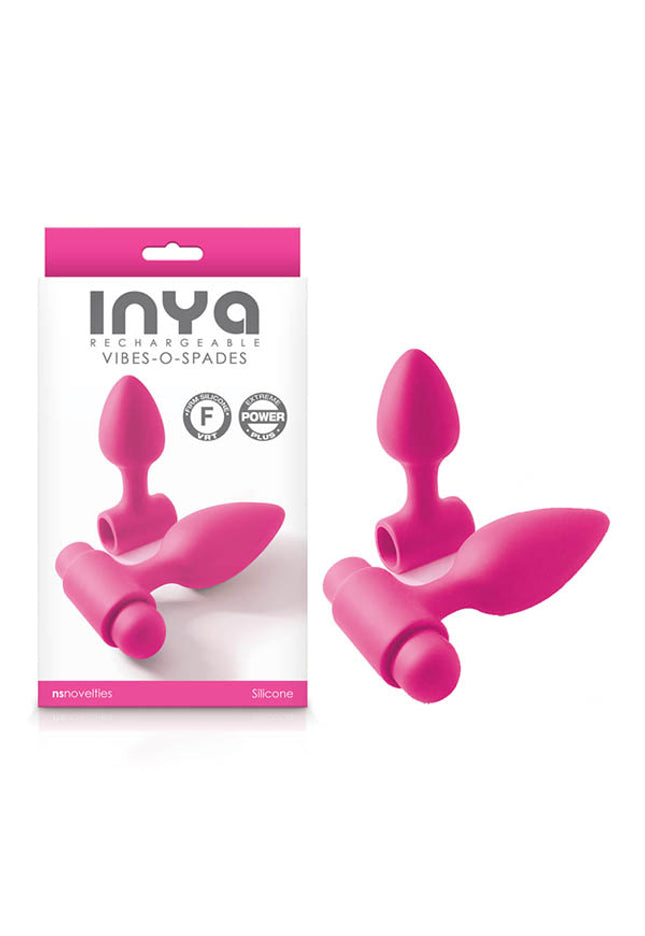 INYA Vibes-O-Spades - Pink Vibrating Butt Plugs - Set of 2