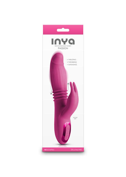 INYA Passion - Pink - Pink 22.2 cm USB Rechargeable Thrusting Rabbit Vibrator