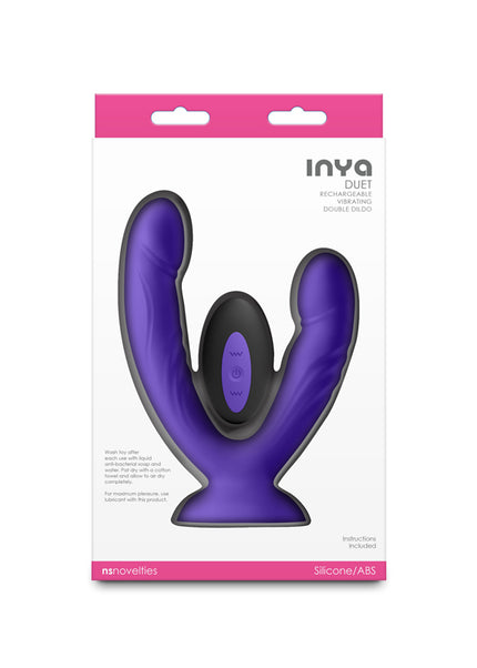 INYA Duet - Purple - Purple USB Rechargeable Vibrating Double Dildo with Wireless Remote