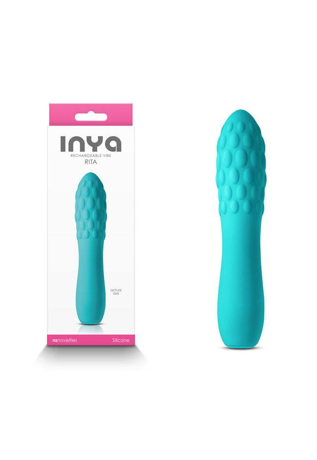 INYA Rita - Teal - Teal 13.8 cm USB Rechargeable Vibrator