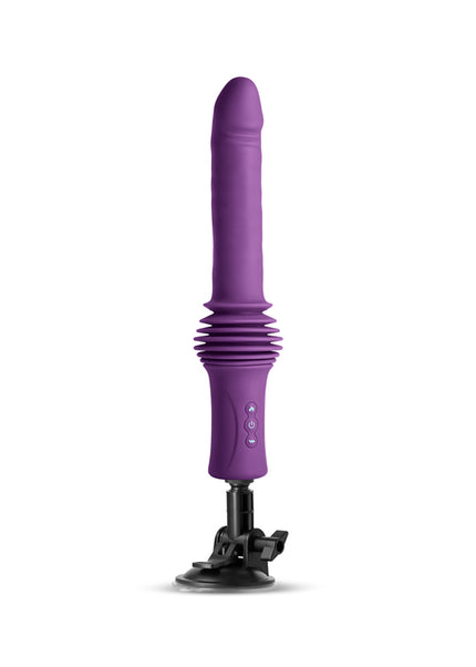 INYA Super Stroker - Purple - Purple 36.8 cm USB Rechargeable Thrusting Vibrator with Remote Control & Stand