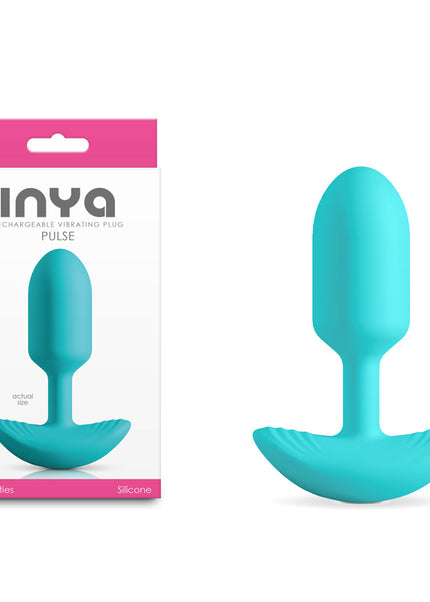 INYA Pulse - Teal - Teal 11 cm USB Rechargeable Vibrating Butt Plug