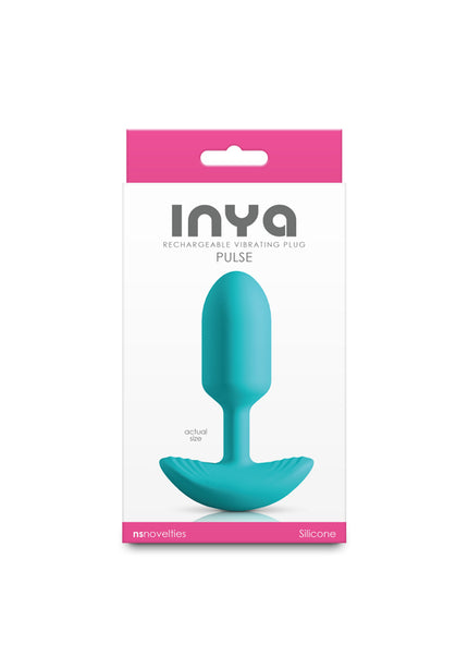 INYA Pulse - Teal - Teal 11 cm USB Rechargeable Vibrating Butt Plug