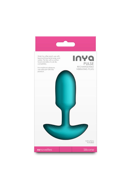 INYA Pulse - Teal - Teal 11 cm USB Rechargeable Vibrating Butt Plug